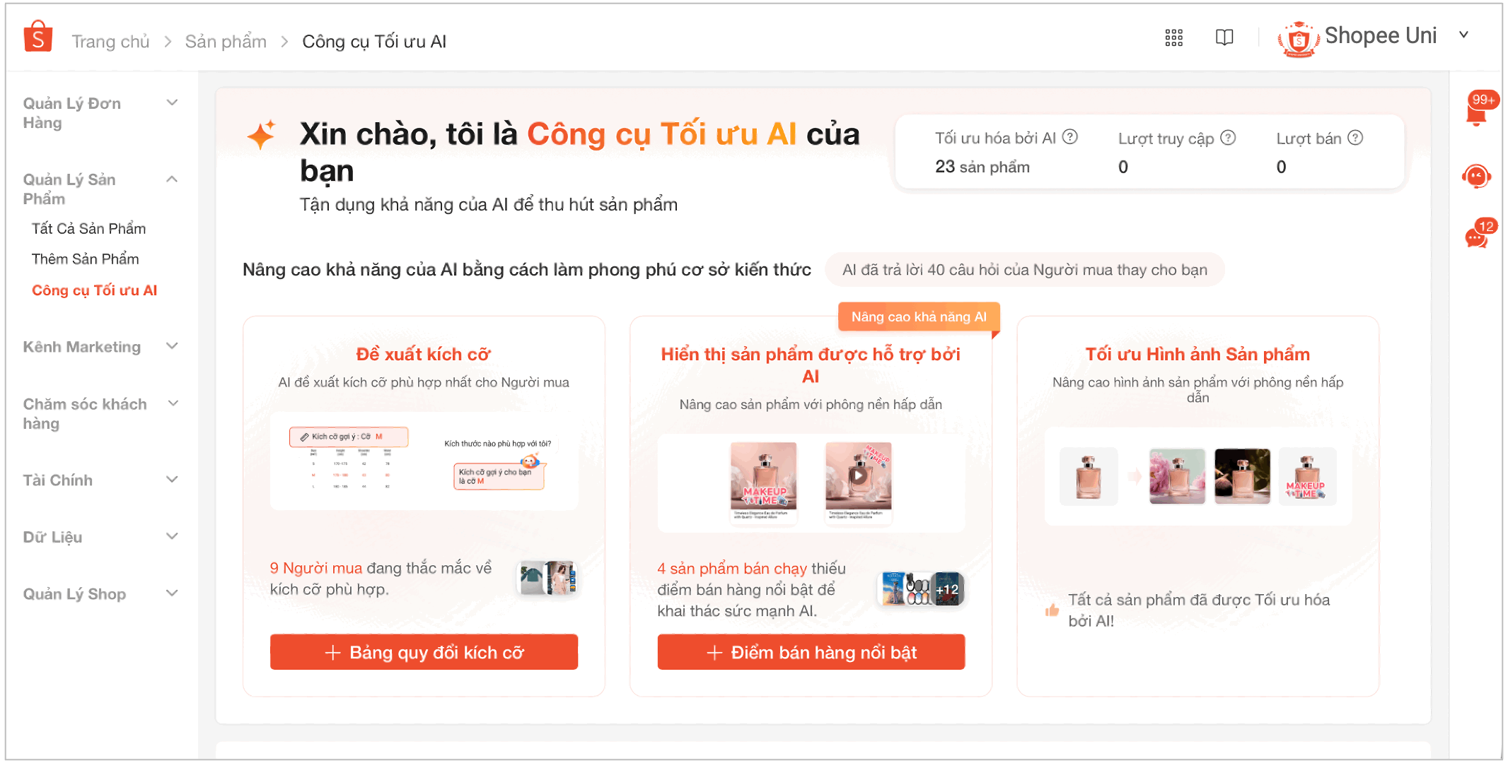 HƯỚNG DẪN NBH SỬ DỤNG CÔNG CỤ TỐI ƯU SẢN PHẨM AI TRÊN SHOPEE